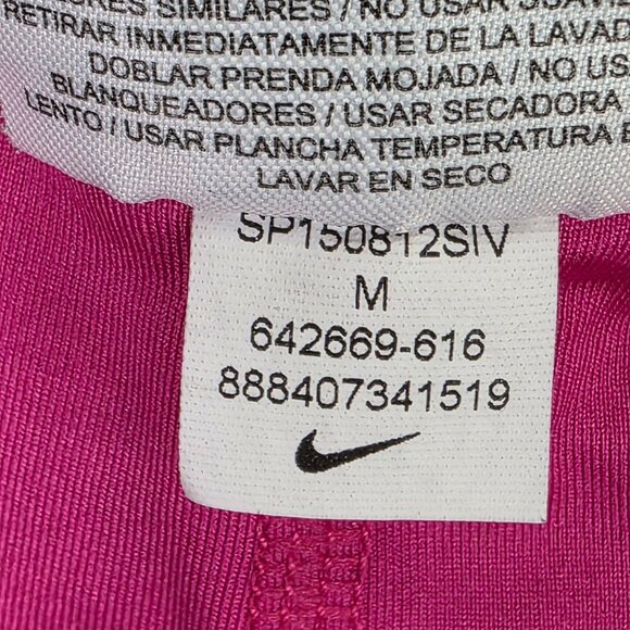 Womens Nike Pink & Black Trim Running Shorts Polyester Blend Stretch Size M - Picture 5 of 11